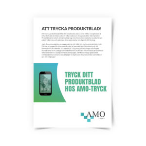 Trycka produktblad - Tryck dina egna produktblad - AMO-Tryck. Ditt tryckeri i Stockholm, Solna